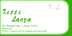 kitti lacza business card